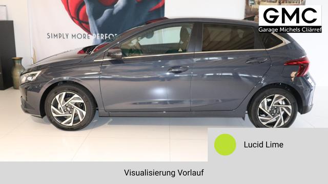 i20 GO Plus Lucid Lime Vorlauf, Beispielbilder, ggf. teilweise mit Sonderausstattung