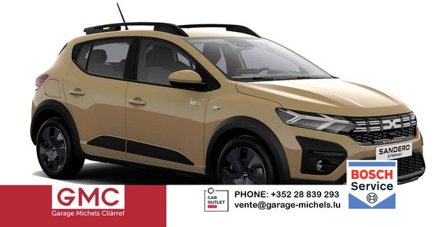 Dacia Sandero Stepway - Expression 1.0 ECO-G100 LPG-GASANLAGE/BENZIN, Safari-Beige Metallic, MEDIA Display 8", Klimaanlage, Parksensoren vorne/hinten, Rückfahrkamera, Toter-Winkel-Warner, Tempomat, Dachreling, Lederlenkrad, 4x elektr. FH, Armlehne, Spiegel einstell-/beheizbar