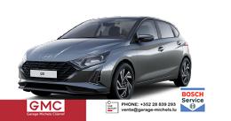 Hyundai i20 - Comfort 1.2i 79PS, AURORA-GRAU METALLIC, DESIGN-PACK: 16" ALUFELGEN + LED, 5 Jahre Garantie, NAVIGATION 10,25", Klima, Parksensoren hinten, Rückfahrkamera, Alarm, Lederlenkrad, Tempomat, Armlehne vorne, Reserverad, 4x elektr. Fensterheber, Fernlicht-Assistent