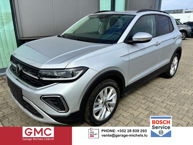 Volkswagen T-Cross - LIFE 1.0 TSI 115PS DSG/AUTOMATIK, Silber-Metallic, Parksensoren v/h, Rückfahrkamera, Privacy-Glas, Sitzheizung, Climatronic, IQ LIGHT MATRIX-LED, Radio Ready2Discover+Wireless App-Connect, 17" Alu, KEYLESS, M-Lederlenkrad, Dachreling