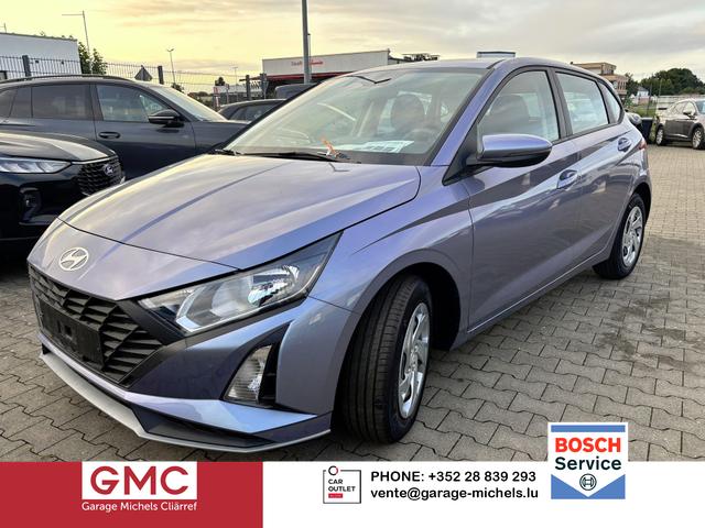 Hyundai i20 - Comfort 1.2i 79PS, META-BLUE METALLIC, 5 Jahre Garantie, NAVIGATION 10,25", Klima, Parksensoren hinten, Rückfahrkamera, Alarm, Lederlenkrad, Tempomat, Armlehne vorne, Reserverad, 4x elektr. Fensterheber, Fernlicht-Assistent