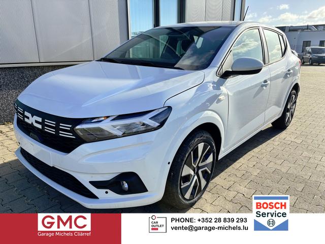 Dacia Sandero - Expression 1.0 ECO-G 100 BENZIN/LPG-GASANLAGE, Weiß, Klimaanlage, Parksensoren hinten, Nebelscheinwerfer, Tempomat, Radio 8" + Smartphone-Integration, Lederlenkrad, Armlehne, Außenspiegel elektr. einstell-/beheizbar, Zentralverriegelung mit Fernbedienung