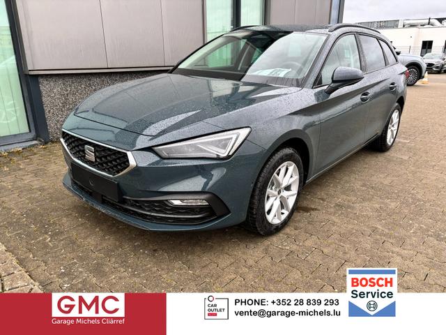 Seat Leon Sportstourer - Style 1.5 TSI 115PS, Fjord-Blau, 5 Jahre Garantie, 16" ALU, MATRIX-LED, Privacy-Glas, Winter-Paket, 3-Zonen-Climatronic, ParkAssist, Parksensoren v/h, R&uuml;ckfahrkamera, Radio 10,4" + Full-Link, Tempomat, M-Lederlenkrad, variabler Ladeboden