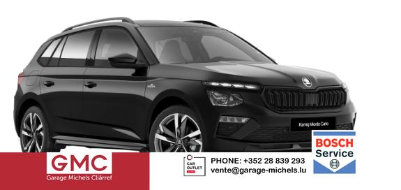 Skoda Kamiq - Monte Carlo 1.5 TSI 150PS DSG, 5J GARANTIE, Schwarz-Perleffekt, 18" ALU, AHK SCHWENKBAR, Panoramadach, Matrix-LED, Parksensoren v/h, Kamera, Tempomat, Virtual Cockpit (8"!!), Kessy, Winter-Paket, Climatronic, Radio 8", SmartLink, NSW, Sport-M-Lederlenkrad beheizt