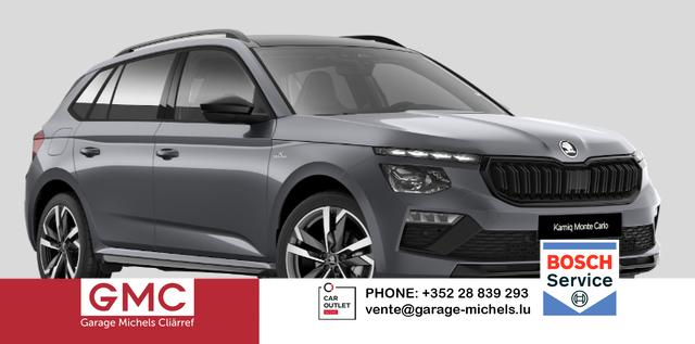 Skoda Kamiq - Monte Carlo 1.5 TSI 150PS DSG, 5J GARANTIE, 18"ALU, METALLIC, ELE. HECKKLAPPE, ANH&Auml;NGERKUPPLUNG, BEH. FRONTSCHEIBE, MATRIX-LED, PANORAMADACH, Sitzheizung, Lenkradhzg, Ladeboden, ACC, SIDE Assist, Virtual Cockpit 10", Parksensoren, Kamera, KESSY, Privacy, Climatronic