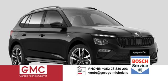 Skoda Kamiq - Monte Carlo 1.5 TSI 150PS DSG, 5J GARANTIE, 18"ALU, METALLIC, ELE. HECKKLAPPE, ANH&Auml;NGERKUPPLUNG, BEH. FRONTSCHEIBE, MATRIX-LED, PANORAMADACH, Sitzheizung, Lenkradhzg, Ladeboden, ACC, SIDE Assist, Virtual Cockpit 10", Parksensoren, Kamera, KESSY, Privacy, Climatronic