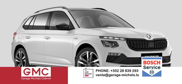 Skoda Kamiq - Monte Carlo 1.5 TSI 150PS DSG, 5J GARANTIE, 18"ALU, METALLIC, ELE. HECKKLAPPE, ANH&Auml;NGERKUPPLUNG, BEH. FRONTSCHEIBE, MATRIX-LED, PANORAMADACH, Sitzheizung, Lenkradhzg, Ladeboden, ACC, SIDE Assist, Virtual Cockpit 10", Parksensoren, Kamera, KESSY, Privacy, Climatronic