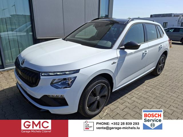 Skoda Kamiq - Monte Carlo 1.5 TSI 150PS DSG (AUTOMATIK), MOON-WHITE PERLEFFEKT, PANORAMDACH, MATRIX-LED, SITZHEIZUNG, Sport-M-Lederlenkrad beheizt, SunSet, 2Z-Climatronic, Parksensoren vorn/hinten, R&uuml;ckfahrkamera, Kessy, Radio 8,25"+SmartLink, Virtual Cockpit, 17" Alu, Tempomat