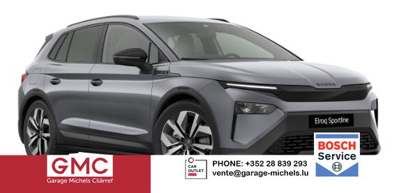 Skoda Elroq - SPORTLINE 60 204PS, GRAPHITE-GRAU METALLIC, ELEKTR. HECKKLAPPE, MATRIX-LED, BEH. FRONTSCHEIBE, SITZHEIZUNG V/H, 3Z-CLIMATRONIC, KESSY+ALARM, 20" ALU, SEITENAIRBAGS HINTEN, PARKSENSOREN R&Uuml;CKFAHRKAMERA, NAVIGATION, SUNSET, TRAVEL ASSIST