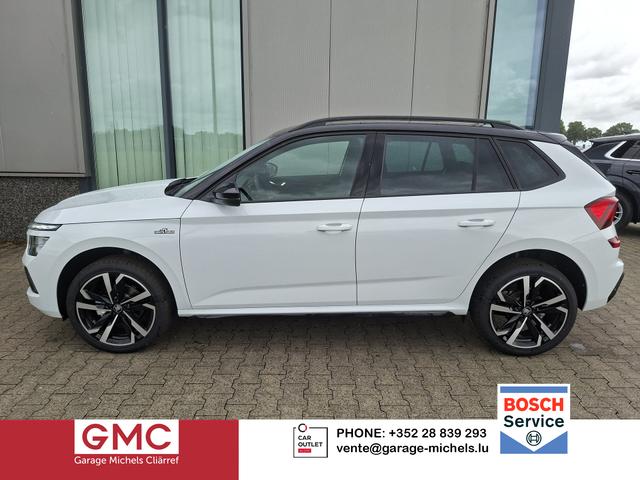 Skoda Kamiq - Monte Carlo 1.5 TSI 150PS DSG, 5J GARANTIE, WEISS-MET/Dach schwarz, 18" ALU, AHK SCHWENKBAR, Panoramadach, Matrix-LED, Parksensoren v/h, Kamera, Tempomat, Virtual Cockpit (8"!!), Kessy, Winter-Paket, Climatronic, Radio 8", SmartLink, NSW, Sport-M-Lederlenkrad beheizt