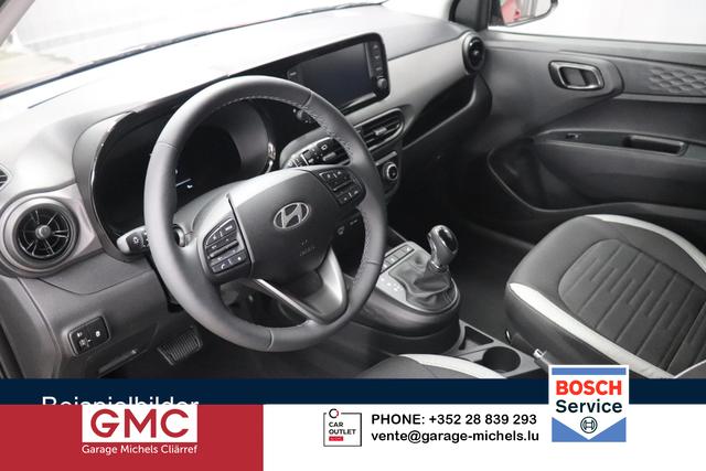 Hyundai i10 - Trend Line 1.2 5AMT 62kW, 5 Jahre Herstellergarantie, Winter-Paket, Lederlenkrad, 8" Infotainmentsystem, AppleCarPlay&Android Auto, Radio DAB, Rückfahrkamera, Spurhalteassistent, Nebelscheinwerfer, 15" Leichtmetallfelgen, uvm.