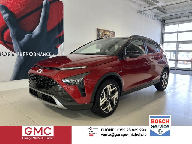 Hyundai BAYON - Trend Line 1.0 T-GDI DCT 48V 88 kW (120 PS) Infotainment Paket mit Navigationssystem, Technik-Paket, Zwei-Ton-Lackierung, LED-Scheinwerfer, Bose Soundsystem, Einparkhilfe vorne und hinten inkl. Rückfahrkamera, Sitzheizung hinten, Lenkradheizung, uvm.