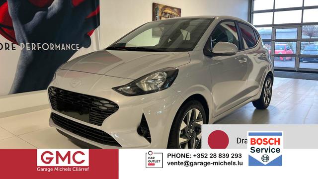 Hyundai i10 - GO+ 1.2 MT 58 kW (79 PS) Klimaautomatik, Navigationssystem, Apple CarPlay & Android Auto, Sitzheizung, Lenkradheizung, Einparkhilfe hinten, R&uuml;ckfahrkamera, Privacy Glass, 15" Leichtmetallfelgen, uvm.