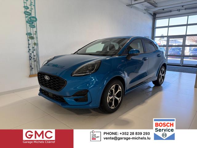 Ford Puma - ST-Line 1,0 l EcoBoost Hybrid 92 kW (125 PS) Winter-Paket, Komfort-Paket, Lenkradheizung, Sitzheizung, Klimaautomatik, Radio, DAB, Android Auto, Apple CarPlay, Bluetooth, Navigationssystem, Elektrische Heckklappe, 17 Zoll Leichtmetallfelgen, uvm.
