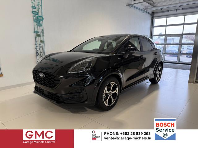 Ford Puma - ST-Line 1,0 l EcoBoost Hybrid 92 kW (125 PS) Winter-Paket, Komfort-Paket, Lenkradheizung, Sitzheizung, Klimaautomatik, Radio, DAB, Android Auto, Apple CarPlay, Bluetooth, Navigationssystem, Elektrische Heckklappe, 17 Zoll Leichtmetallfelgen, uvm.