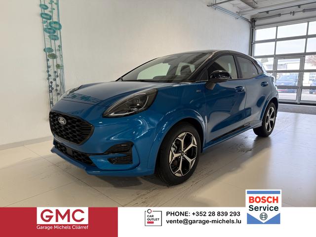 Ford Puma - ST-Line 1,0 l EcoBoost Hybrid 92 kW (125 PS) Winter-Paket, Komfort-Paket, Lenkradheizung, Sitzheizung, Klimaautomatik, Radio, DAB, Android Auto, Apple CarPlay, Bluetooth, Navigationssystem, Elektrische Heckklappe, 17 Zoll Leichtmetallfelgen, uvm.