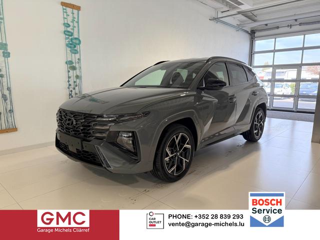 Hyundai TUCSON - N Line 1.6 T-GDI Hybrid 4WD AT 176kW / 239PS 2-Zonen-Klimaautomatik, Sitzheizung, Lenkradheizung, Navigationssystem, DAB, Android Auto, Apple CarPlay, R&uuml;ckfahrkamera, Head-up Display, Krell Sound System, 19 Zoll Leichtmetallfelgen, uvm.