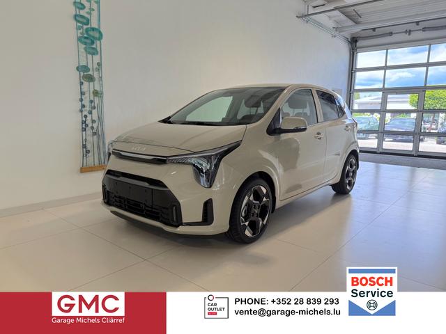 Kia Picanto - Gold 1,0 GDI M5 50 kW (68 PS) Klimaautomatik, Sitzheizung, Lenkradheizung, Navigationssystem, Radio, DAB, Android Auto, Apple CarPlay, Lichtsensor, Einparkhilfe hinten, R&uuml;ckfahrkamera, Kabelloses Laden von Smartphones, Keyless Go, 16 Zoll LM, uvm.