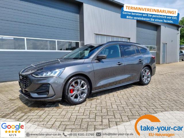 Ford Focus Turnier - 1.0 125PS ST-Line X Voll-Leder elektr. Heckklappe Winterpaket Rückf.Kamera ACC Klimaautomatik Sitzheizung Lenkradheizung Frontscheibe beheizb. Ford-Navi SYNC 4 B+O Sound DAB+ Bluetooth Apple Carplay Android Auto PDC v+h 2xKeyless 17-LM Vorlauffahrzeug