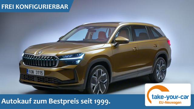 Skoda Kodiaq 5 Sitze - Executive 1.5 TSI m-HEV Mild Hybrid 110 kW DSG, Navigationssystem, Metallfarbe, Klimaautomatik, Phone Box, 18 Zoll Alufelgen, Side Assist 4,0. Lane 2,0, ACC, R&uuml;ckkamera, 4 Jahre Garantie Bestellfahrzeug 