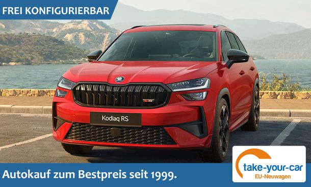 Skoda Kodiaq 5 Sitze - RS 2.0 TSI 195 kW DSG 4X4, 4 Jahre Garantie, Navigationssystem, Metallfarbe, LED MATRIX, 20 Zoll Alufelgen, Easy Open, Virtual Pedal, DCC Plus, Ger&auml;uschd&auml;mmung, Alarmanlage Bestellfahrzeug 