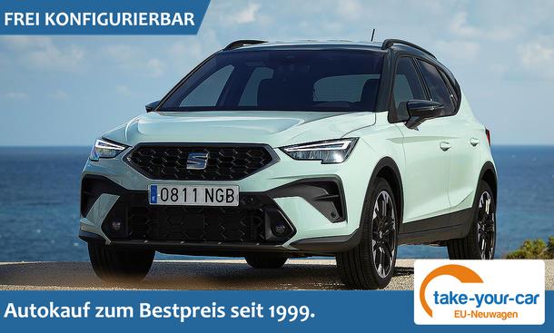 Seat Arona - 1.0 TSI 70kW (95 PS), 5 G,Klima,Winterpaket,beheizb. Spiegel el.klappbar, Full-LED, autom. Fernlichtregulierung, Armlehne v., dunkel get&ouml;nte Scheiben, Full Link Wired&Wireles, Alufelgen 16 Zoll, PDC,Vordersitze h&ouml;henverstellbar Licht & Sicht Paket, Bestellfahrzeug 