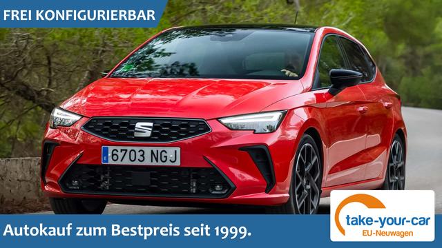 Seat Ibiza - FR Black Edition 1.0 TSI 85 kW 6 G,Full LED mit Lichtsignatur -siehe. Lichtpaket- Paket Black,, m. Alufellgen 18 Zoll Perf. Sport mattschwarz etc, Licht & Sicht Paket, 4 elektr. Fensterh. Klimaautom., Drive Profil, Sitzheizung, Full LINK, PDC, High Beam Assist Bestellfahrzeug 