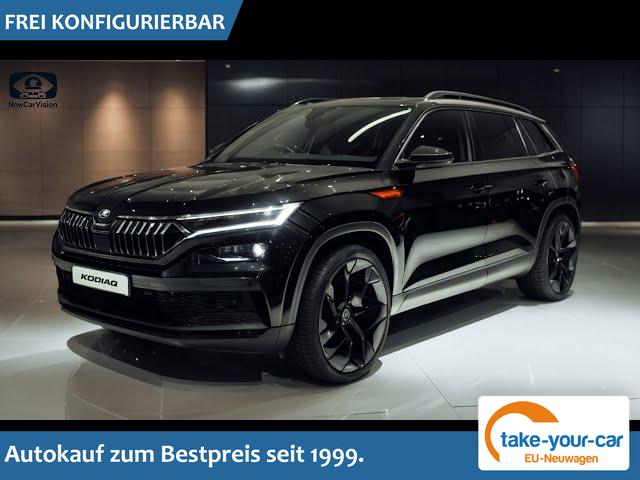 Skoda Kodiaq 5 Sitze - Sportline 1.5 TSI m-HEV Mild Hybrid 110 kW DSG, 4 Jahre Garantie, Navigationssystem, Metallfarbe, LED MATRIX, 20 Zoll Alufelgen, Easy Open, Panoramadach, Ger&auml;uschd&auml;mmung, Alarmanlage Bestellfahrzeug 