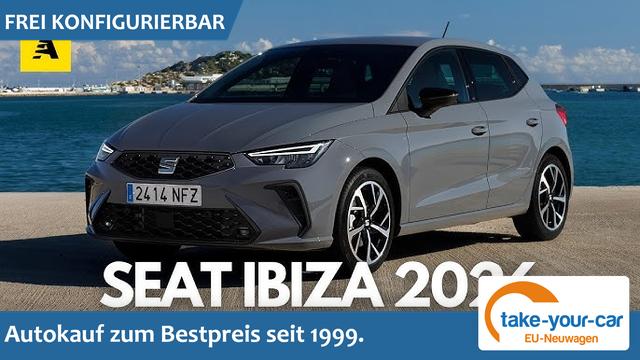 Seat Ibiza - Style 1.0 MPI 5gang, Full LED mit Lichtsignatur, Klimaanlge, Sitzheizung, Full-Link, Digital Copckpit, dunkel eingef&auml;rbten Scheiben, Licht & Sicht Paket, High Beam Light Assist, MF-Lederlenrad,etc.. Bestellfahrzeug 