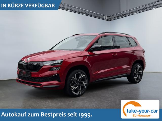 Skoda Karoq - 1,5 TSI DSG Sportline 2ZKlimaautomatik Canton Anh&auml;ngerkupplung Totewinkel Assistent 2 x Einparkhilfe Kamera 19 Zoll Felgen adaptiver Tempomat 5J Garantie Vorlauffahrzeug
