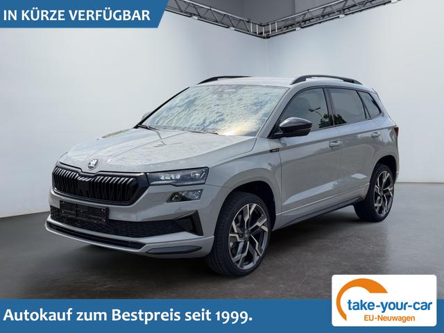 Skoda Karoq - Sportline 1,5 TSI DSG 2ZKlimaautomatik Canton Anh&auml;ngerkupplung Totewinkel Assistent 2 x Einparkhilfe Kamera 19 Zoll Felgen adaptiver Tempomat 5J Garantie Vorlauffahrzeug