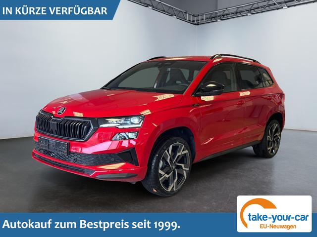 Skoda Karoq - Sportline 1,5 TSI DSG 2ZKlimaautomatik Canton Anh&auml;ngerkupplung Totewinkel Assistent 2 x Einparkhilfe Kamera 19 Zoll Felgen adaptiver Tempomat 5J Garantie Vorlauffahrzeug