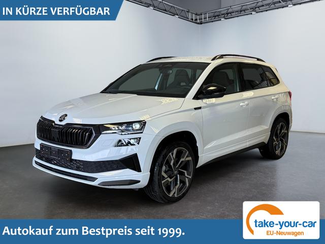 Skoda Karoq - Sportline 2,0 TSI 4x4 DSG 2ZKlimaautomatik Canton Anh&auml;ngerkupplung Totewinkel Assistent 2 x Einparkhilfe Kamera 19 Zoll Felgen adaptiver Tempomat 5J Garantie Vorlauffahrzeug