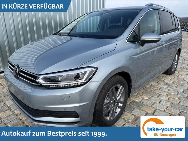 Volkswagen Touran - Comfort Plus Edition 1.5 TSI EVO2 110kW/150PS 7DSG 7-Sitzer-el. AHK inkl. TrailerAssist-Navi-LED-Kessy-R&uuml;ckfahrkamera-Parklenkassist-el.Heckklappe-ACC-3-Zonen Klimaautomatik-Winterpaket-Chrompaket-17''Alu-sofort verf&uuml;gbar Vorlauffahrzeug