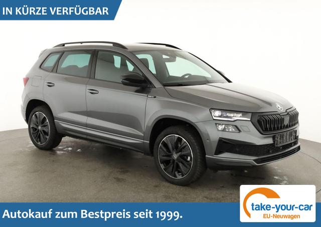 Skoda Karoq - Sportline 1.5 TSI DSG Sportline, AHK, Navi, CANTON, Matrix, AreaView, Side, Kamera, el. Klappe, FS-beheizbar Vorlauffahrzeug