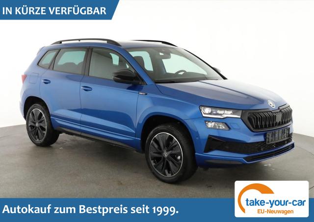 Skoda Karoq - Sportline 1.5 TSI DSG Sportline, Pano, AHK, Navi, CANTON, Matrix, AreaView, Side, FS-beheizbar Vorlauffahrzeug