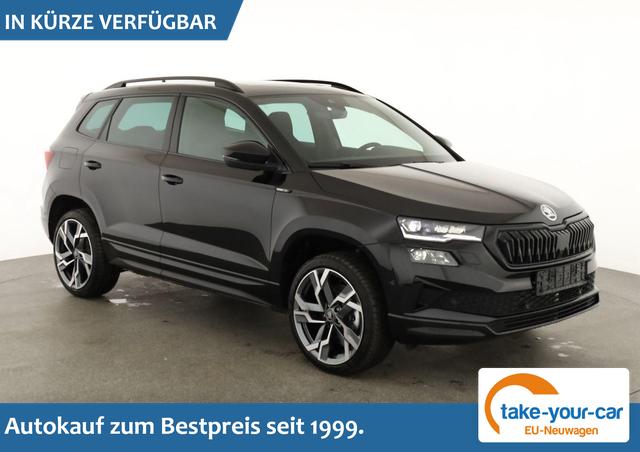 Skoda Karoq - Sportline 1.5 TSI DSG Sportline, Pano, AHK, Navi, Matrix, AreaView, Side, FS-beheizbar, Winter, 19-Zoll Vorlauffahrzeug