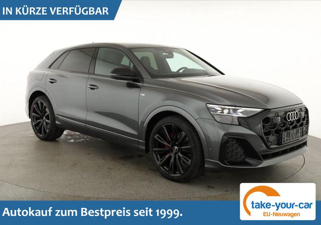 Audi Q8 - 50 TDI quattro qu S-LINE, Standheizung, HuD, Luft, Pano, B&O, 23-Zoll, AHK, Leder, AreaView, Optik schwarz Vorlauffahrzeug