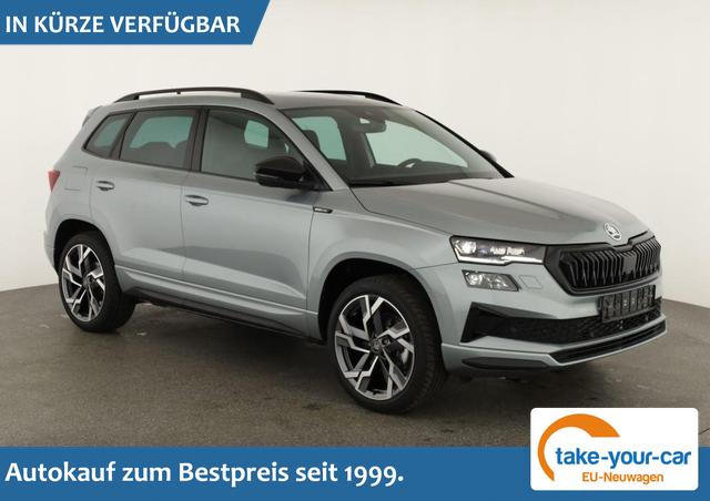 Skoda Karoq - Sportline 4x4 2.0 TSI DSG Sportline, Pano, AHK, Navi, Matrix, Side, Winter, 5 J.-Garantie Vorlauffahrzeug
