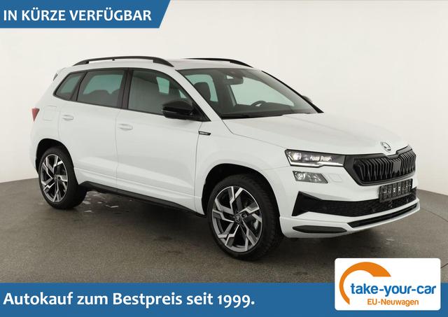 Skoda Karoq - Sportline 4x4 2.0 TSI DSG Sportline, Pano, AHK, Navi, Matrix, Side, Winter, 5 J.-Garantie Vorlauffahrzeug