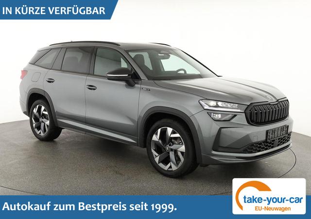 Skoda Kodiaq - 2.0 TDI 142 kW 4x4 Sportline DSG Sportline, Pano, AHK, Navi, Matrix, Side, Kamera, Winter, 19-Zoll, 4 J.-Garantie Vorlauffahrzeug