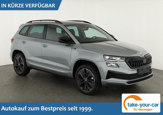 Skoda Karoq - Sportline 1.5 TSI DSG Sportline, Pano, AHK, Navi, CANTON, Matrix, AreaView, Side, Kamera, el. Klappe, FS-beheizbar, 5 J.-Garantie Vorlauffahrzeug
