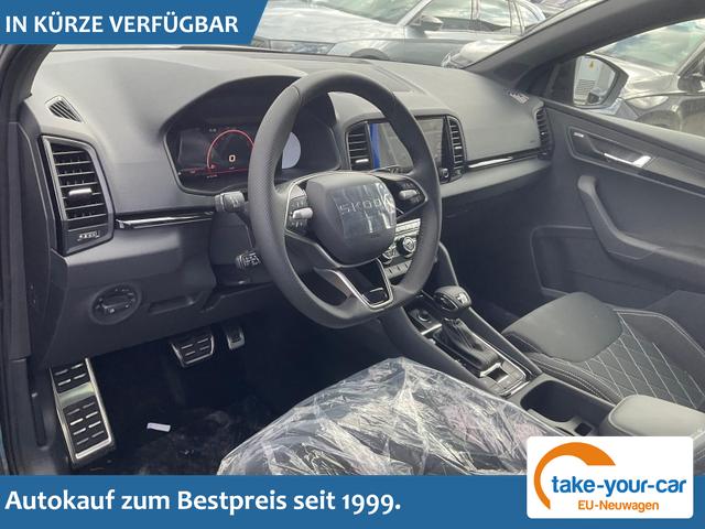 Skoda Karoq - Sportline 1.5 TSI DSG Sportline, AHK, Navi, CANTON, Matrix, AreaView, Side, Kamera, el. Klappe, FS-beheizbar, 5 J.-Garantie Vorlauffahrzeug