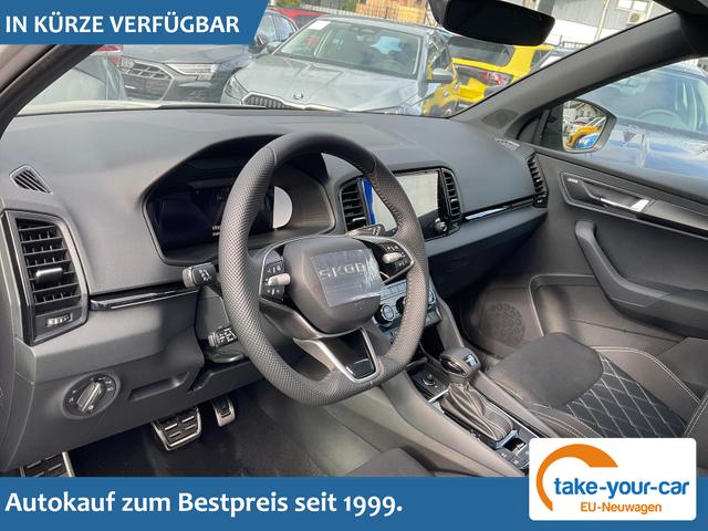 Skoda Karoq - Sportline 1.5 TSI DSG Sportline, AHK, Navi, CANTON, Matrix, AreaView, Side, Kamera, el. Klappe, FS-beheizbar, 5 J.-Garantie Vorlauffahrzeug