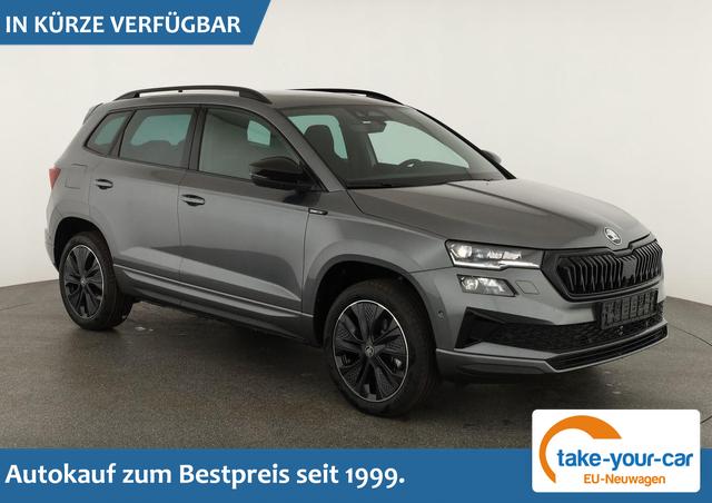 Skoda Karoq - Sportline 1.5 TSI DSG Sportline, Pano, AHK, Navi, CANTON, Matrix, AreaView, Side, el. Klappe, FS-beheizbar, 5 J.-Garantie Vorlauffahrzeug