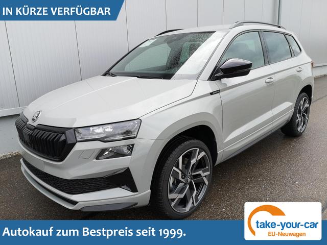 Skoda Karoq - Sportline 2.0TDI DSG 4x4 AHK Matrix Pano Sound Leder 19 Zoll Vorlauffahrzeug