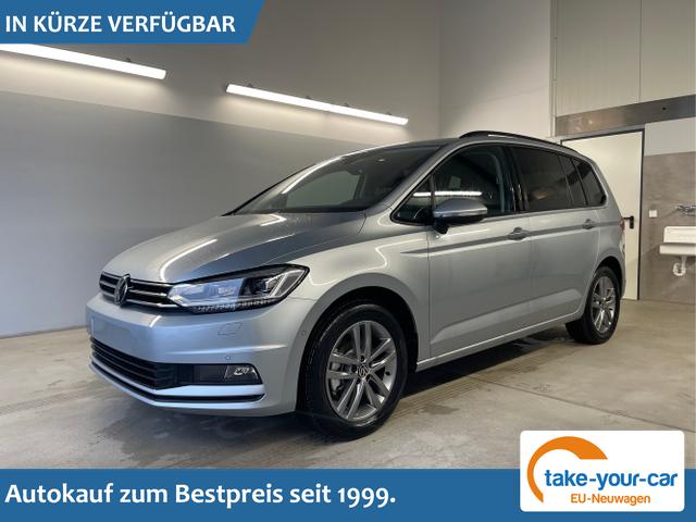 Volkswagen Touran - Comfortline 150PS 7Si+IQ.Light+TrailerAss+Cam+Navi+Kamera+Alarm+Kessy+App-Connect Vorlauffahrzeug
