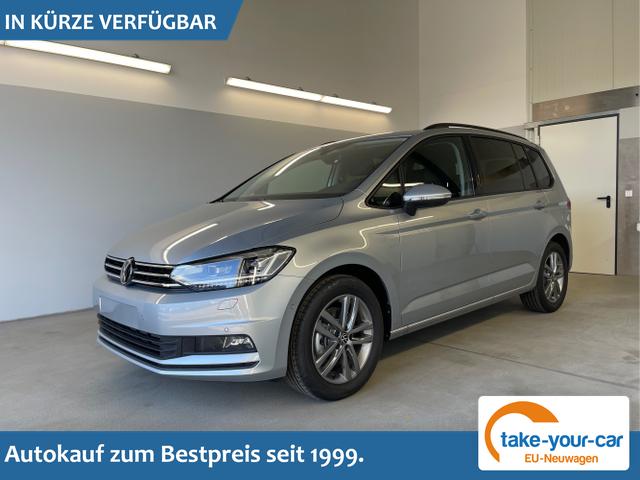 Volkswagen Touran - Comfortline 150PS 7Si+IQ.Light+TrailerAss+Cam+Navi+Kamera+Alarm+Kessy+App-Connect Vorlauffahrzeug