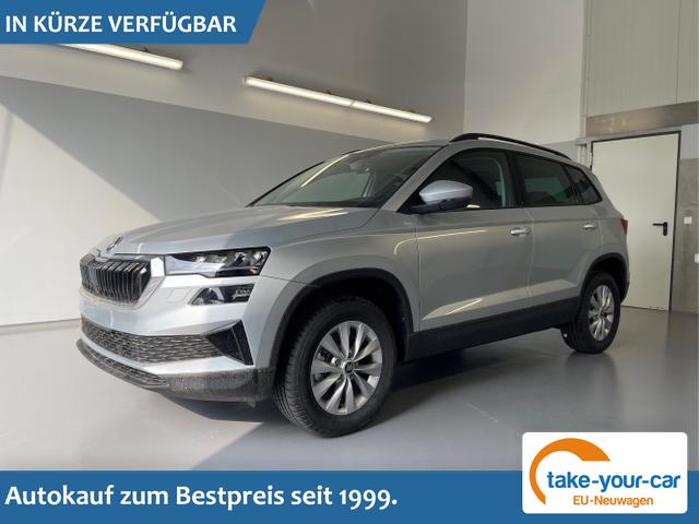 Skoda Karoq - Selection 150PS DSG AHK+Kamera+ACC+Kessy+Kamera+ParkPilot vo+hi+App Vorlauffahrzeug