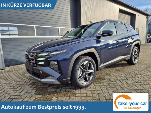 Hyundai TUCSON - Trend 1.6 T-GDI 150PS Automatik TZ 2026 Teil-Leder Sitzheizung v+h Lenkradheizung Klimaautomatik Navi Touchscreen DAB+ Apple CarPlay + Android Auto PDC R&uuml;ckf.-Kamera Matrix-LED-Scheinw. Vorlauffahrzeug